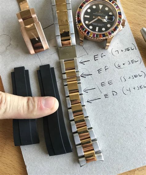 change rolex wrist band|rolex oysterflex strap size chart.